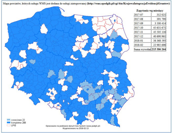 Już 310 powiatów w usłudze KIEG